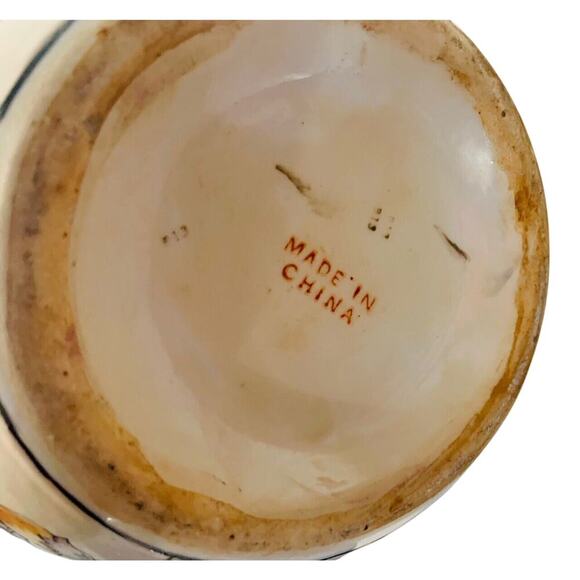 Vintage 12” WBI Floral Botanical Chinoiserie Plum tree blossoms Ceramic Vase Urn - Picture 8 of 11